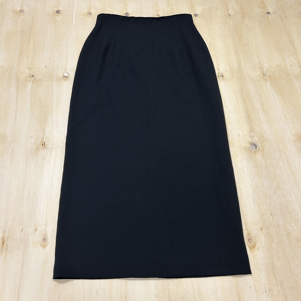 Rena Rowan For Saville Skirt Womens 8 Black Pencil Long Lined Work Office